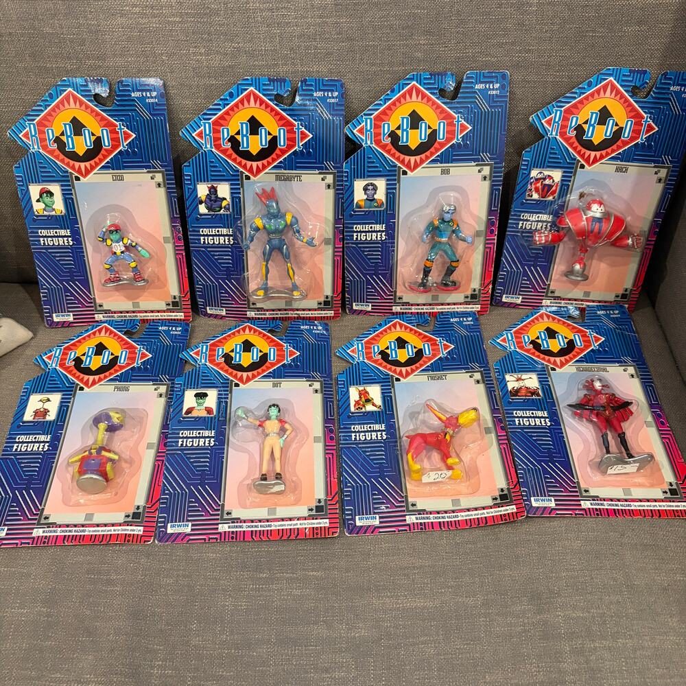 LOT 8 ReBoot Collectible Action Figures Irwin 1995